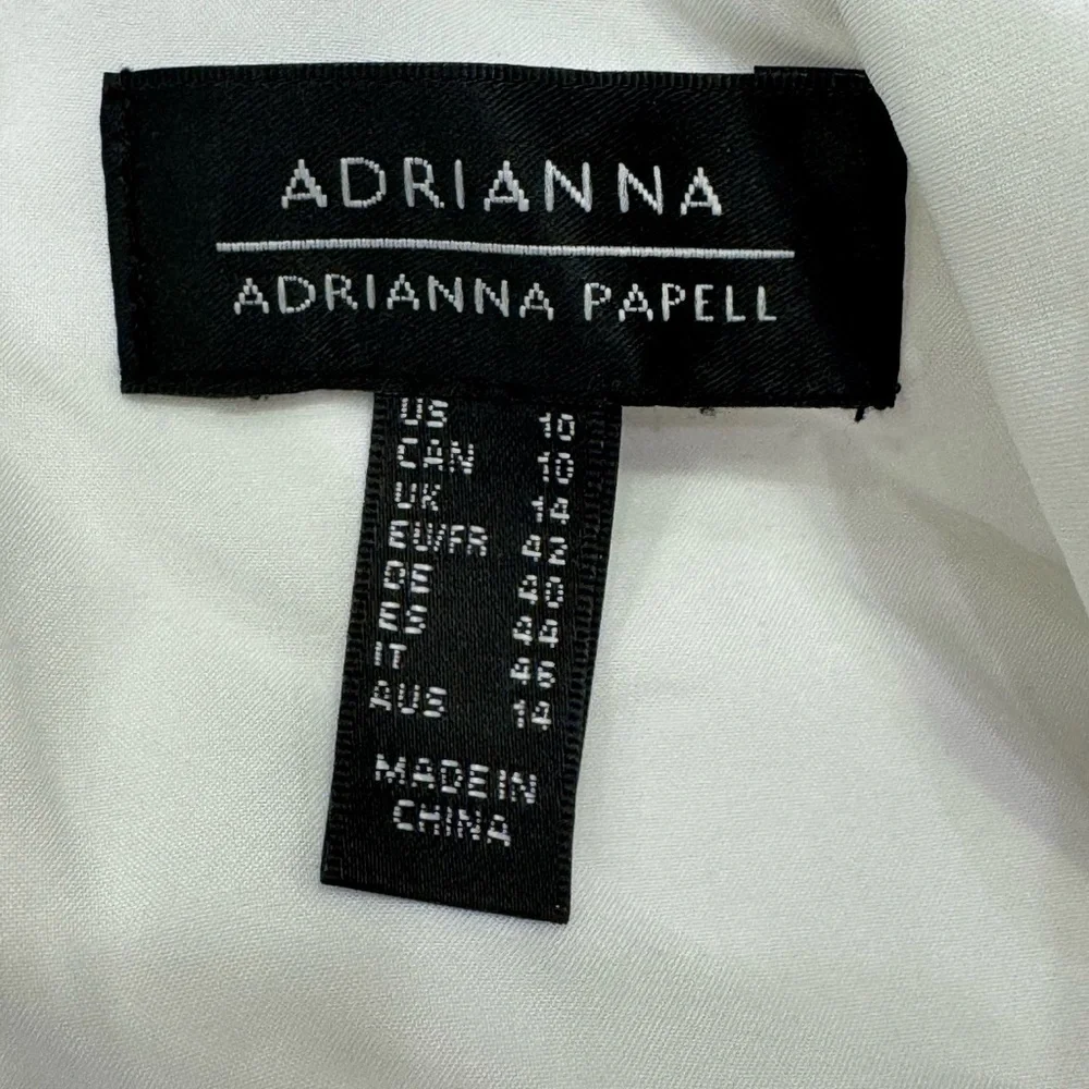 ADRIANNA PAPELL Cotton Eyelet Puff Sleeve Summer Dress NWT